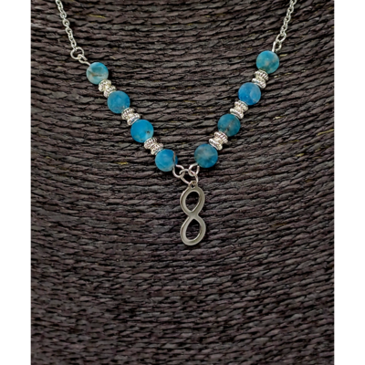Collier - Lemniscate et Apatite mate