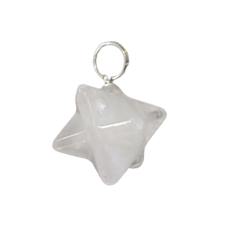 Pendentif Merkabah - Cristal de Roche