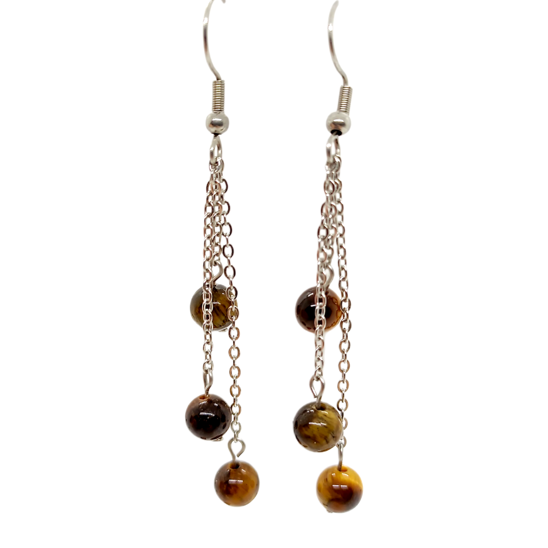 Boucles d&#39;oreilles - Oeil-de-tigre