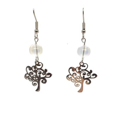 Boucles d&#39;oreilles Angel aura et arbre de vie