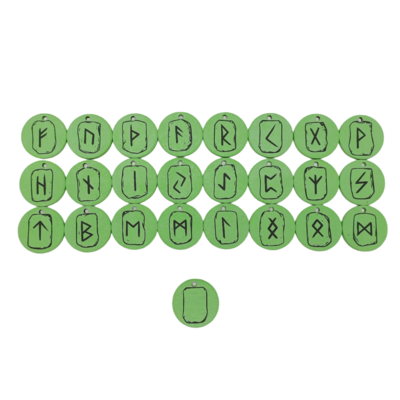 Set de runes Futhark en bois peint personnalisable - Autocollant