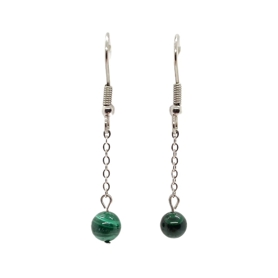 Boucles d&#39;oreilles - Malachite