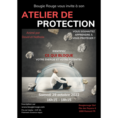 Atelier de protection - Samedi 29 octobre 2022 - 16h15-18h15