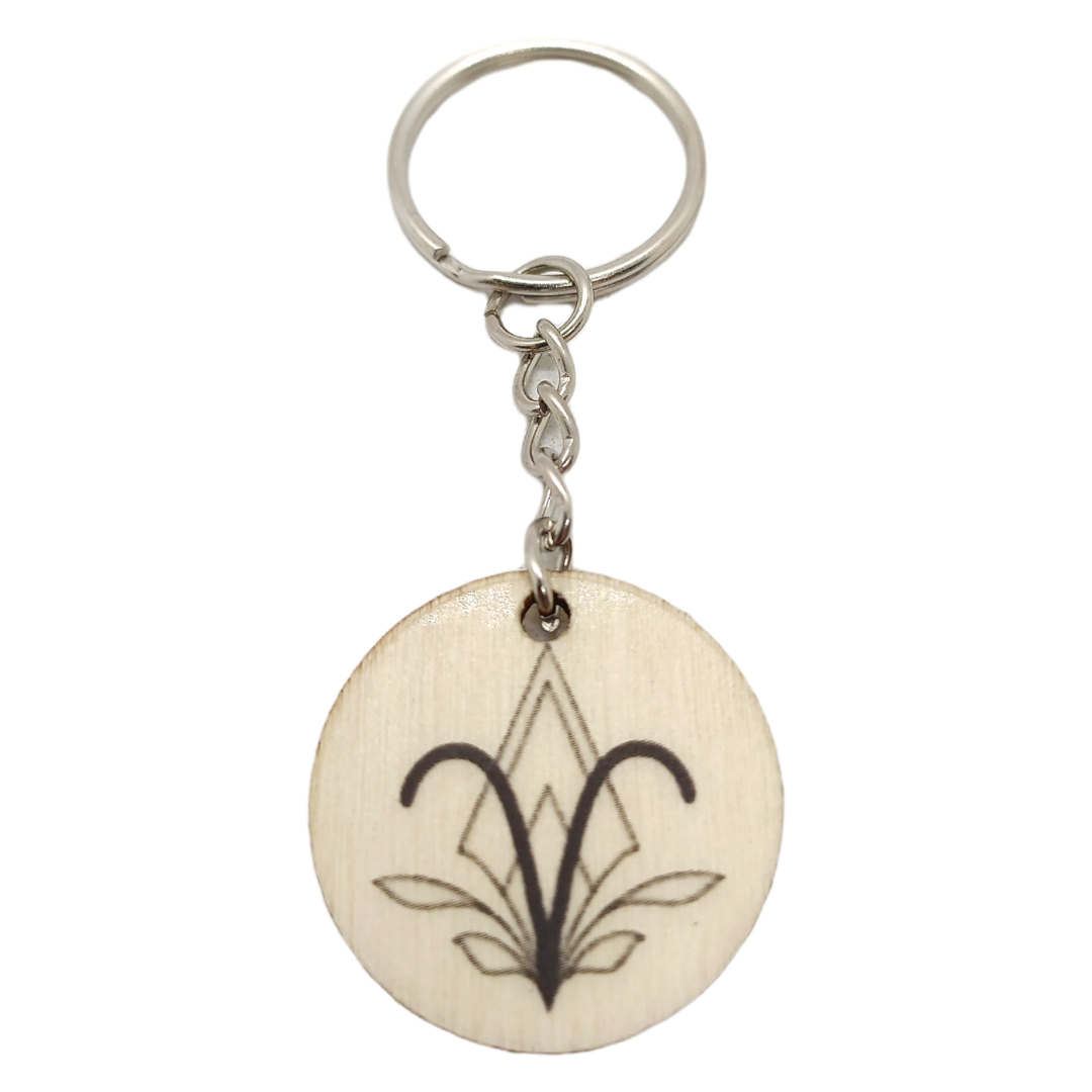 Porte-clés en bois verni - Astro Bélier