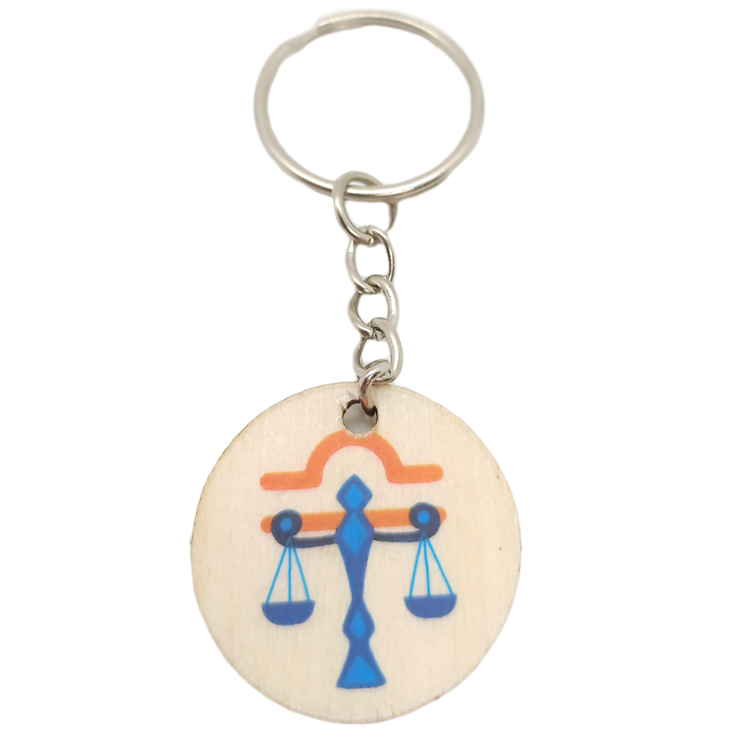 Porte-clés en bois verni - Astro Balance