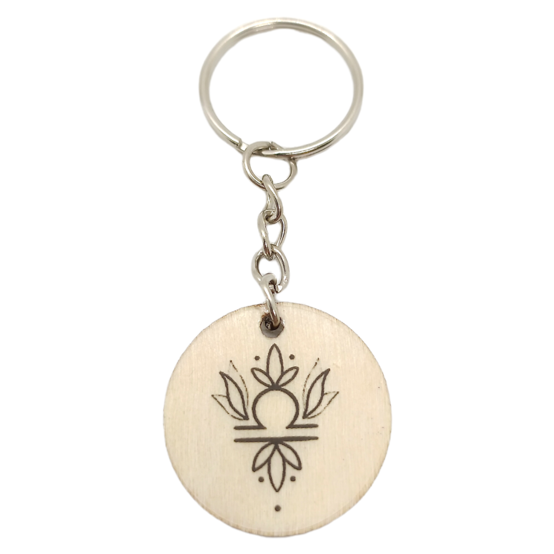 Porte-clés en bois verni - Astro Balance