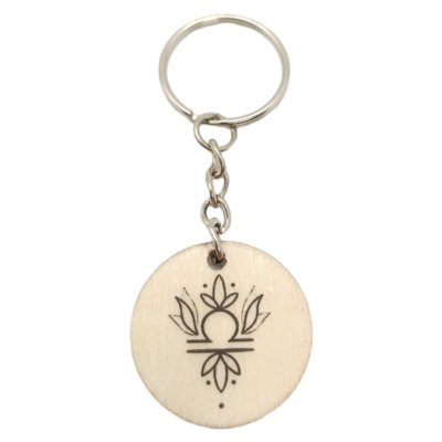 Porte-clés en bois verni - Astro Balance