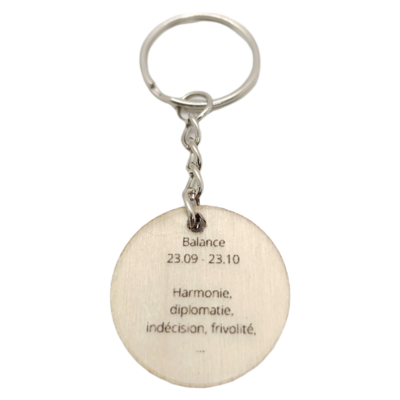 Porte-clés en bois verni - Astro Balance