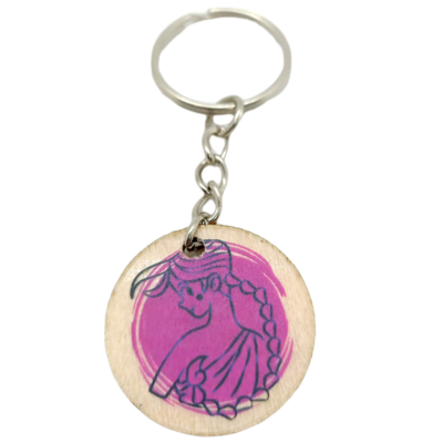 Porte-clés en bois verni - Astro Scorpion