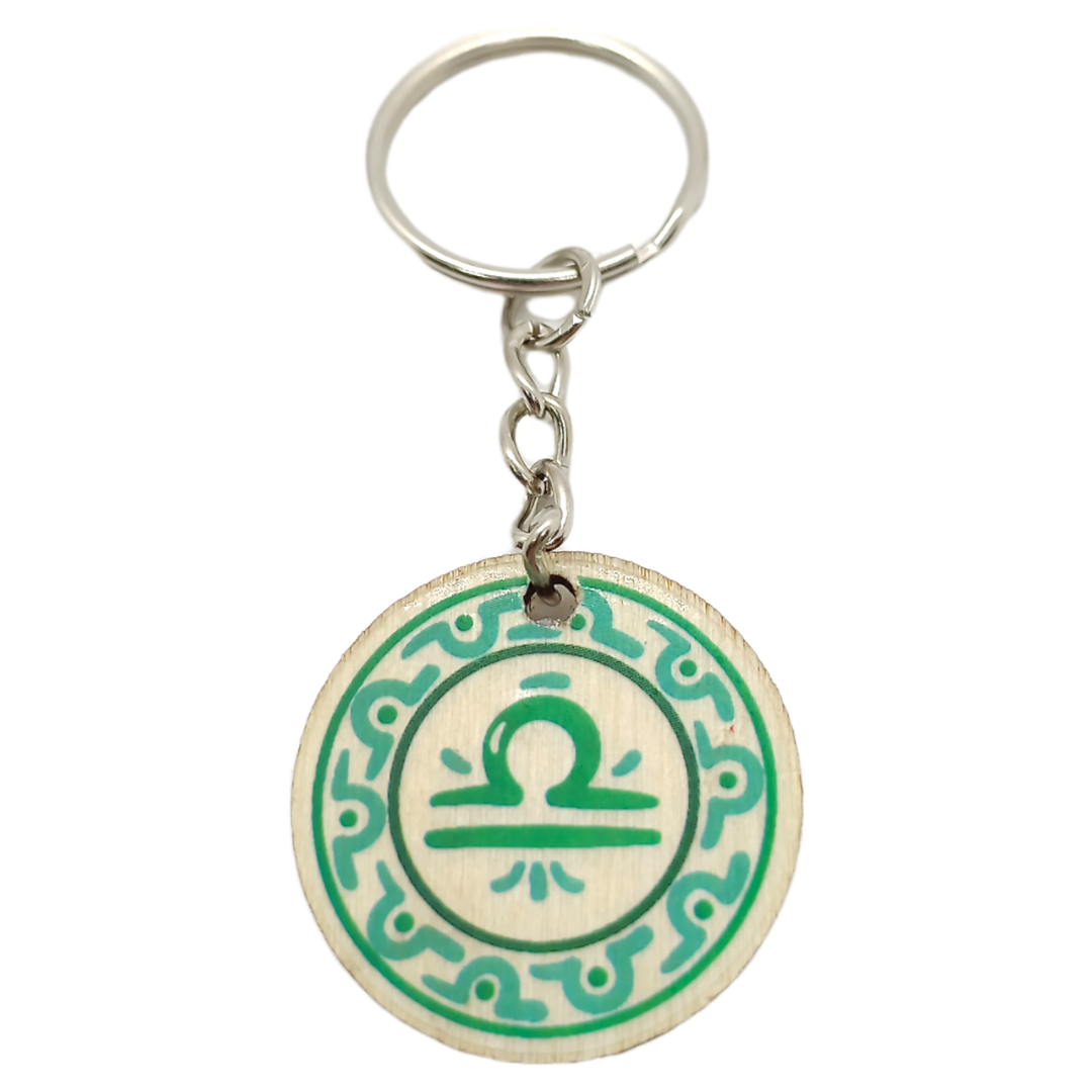 Porte-clés en bois verni - Astro Balance
