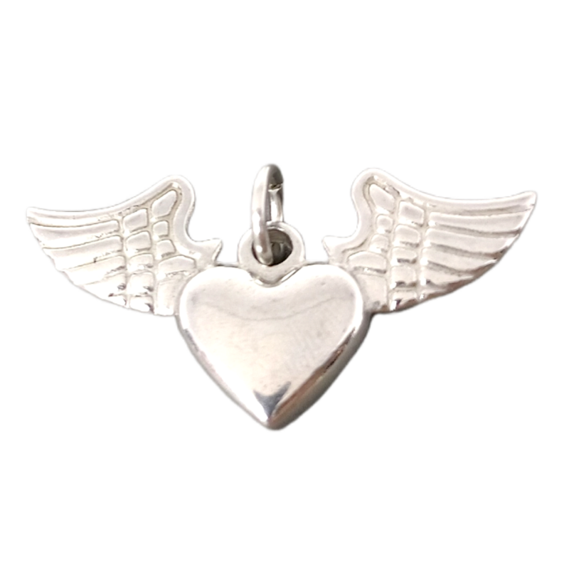 Médaille pour animal - Pendentif coeur ailé