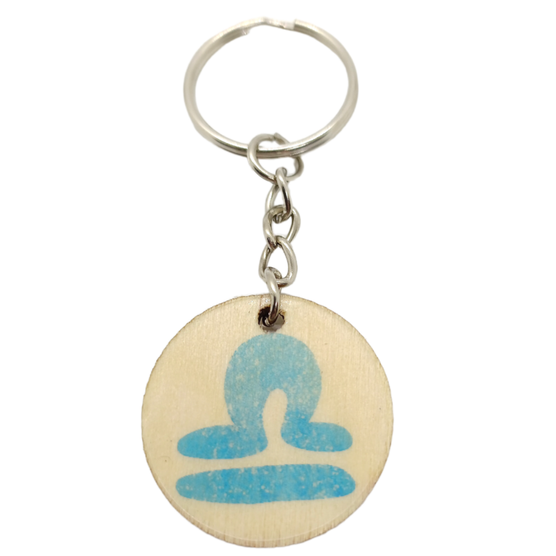 Porte-clés en bois verni - Astro Balance