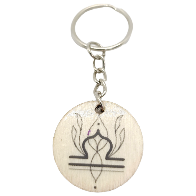 Porte-clés en bois verni - Astro Balance
