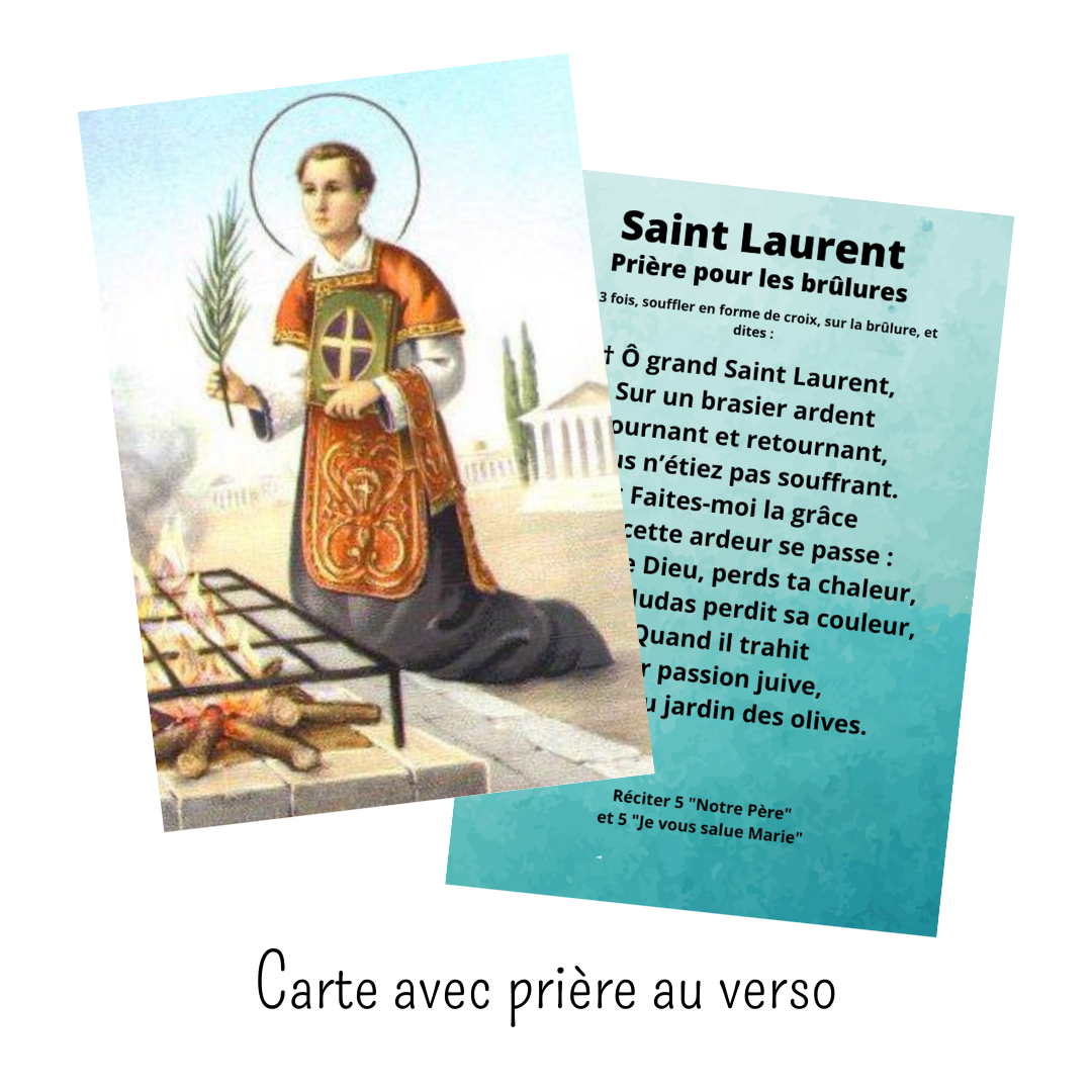 Carte de prière - Saint Laurent