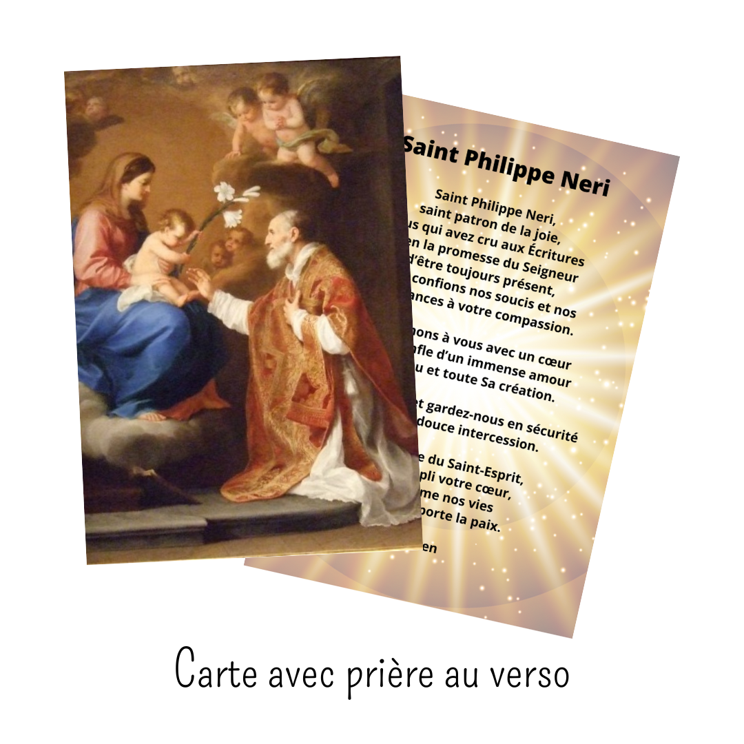 Carte de prière - Saint Philippe Néri