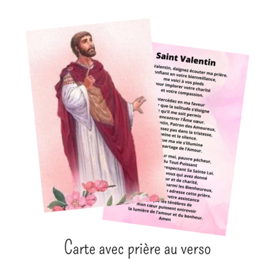Carte de prière - Saint Valentin