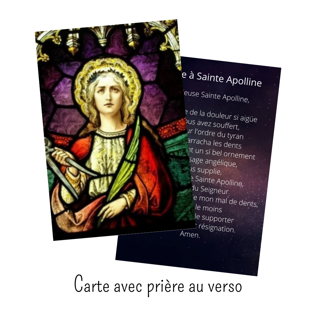 Carte de prière - Sainte Apolline