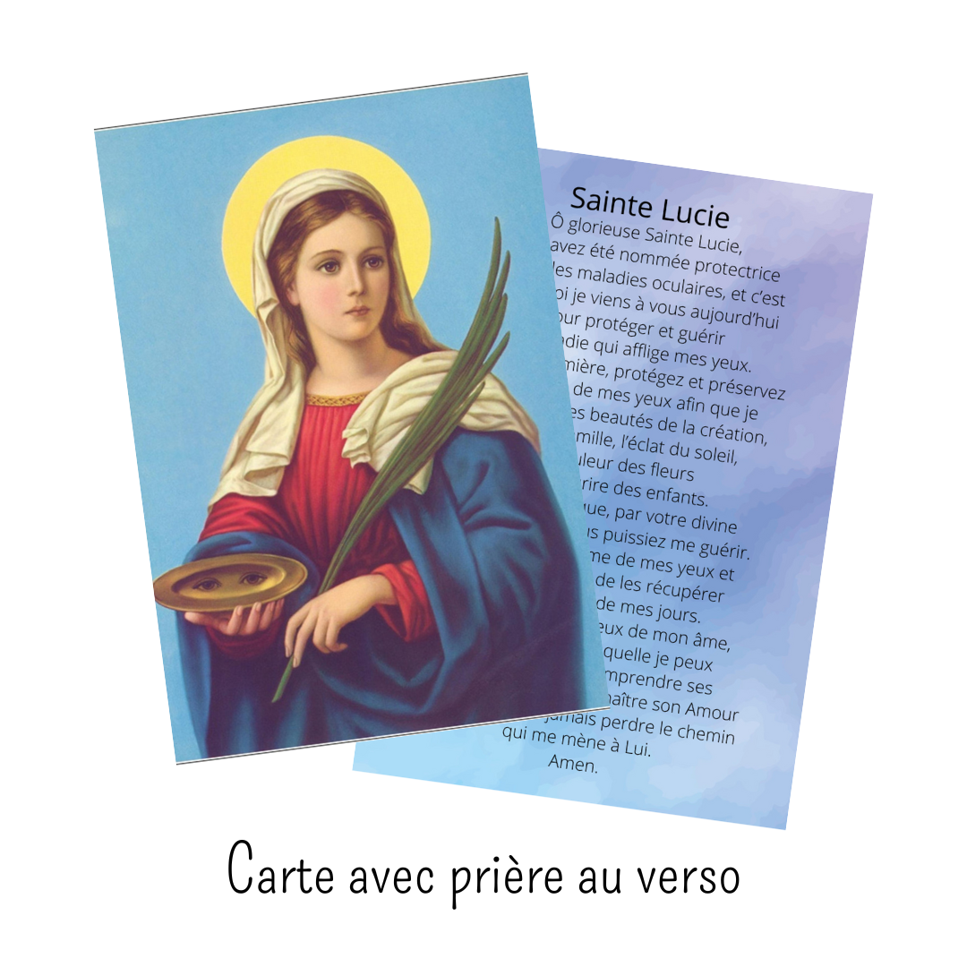 Carte de prière - Sainte Lucie