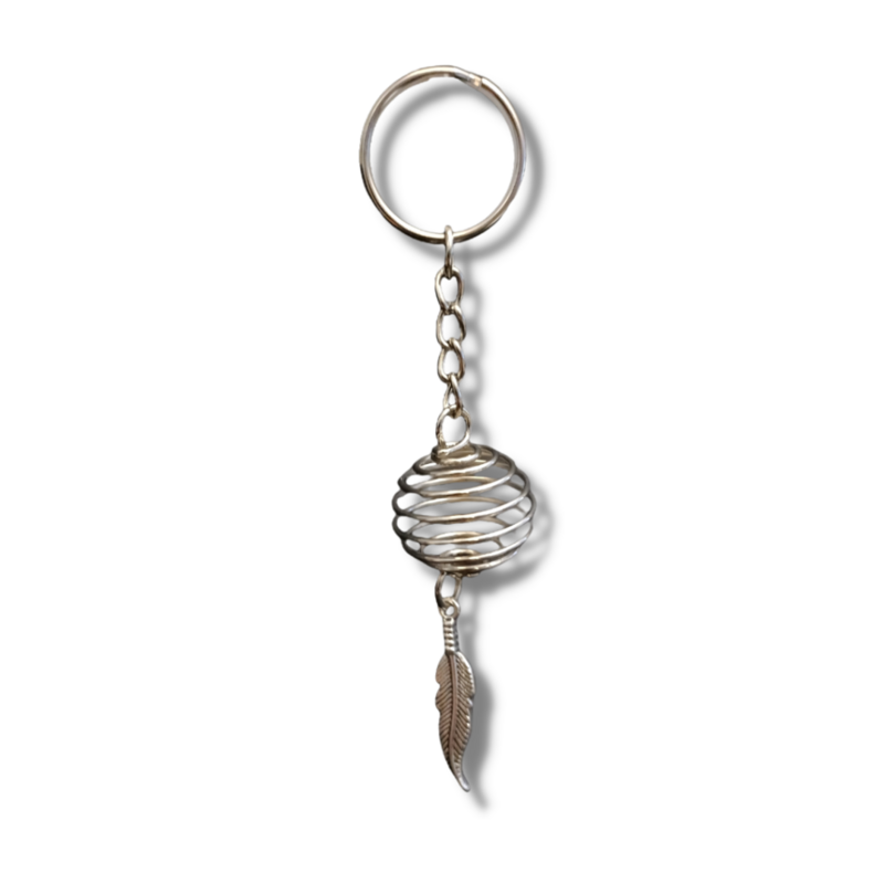 Porte-clés cage à pierre et plume