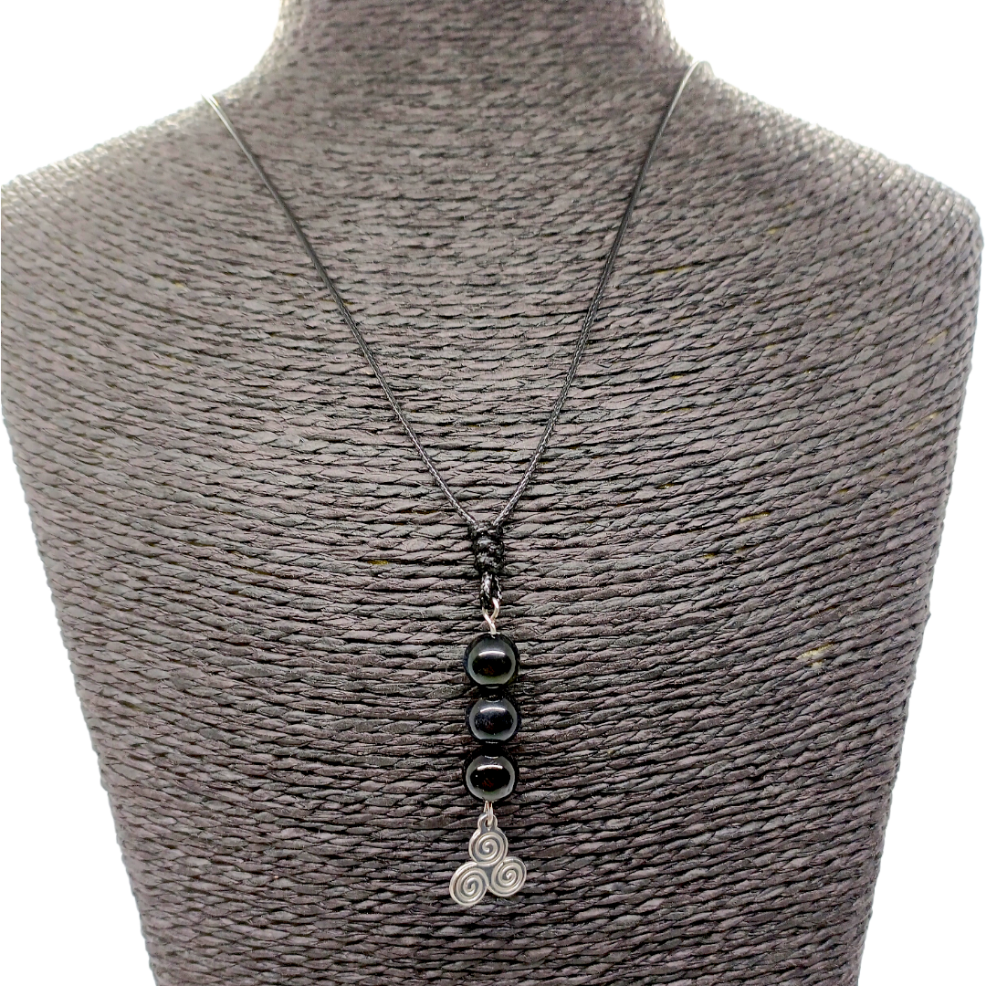 Collier triskel - tourmaline