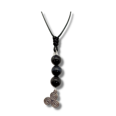 Collier triskel - tourmaline