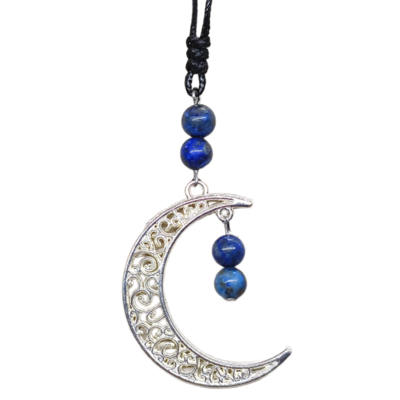 Collier lune - Lapis-lazuli 6 mm