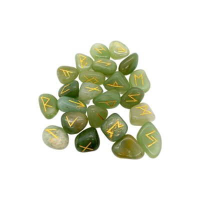 Set de 25 pierres runiques - Aventurine