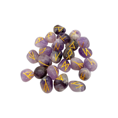 Set de 25 pierres runiques - Améthyste