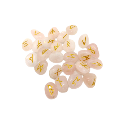Set de 25 pierres runiques - Quartz rose