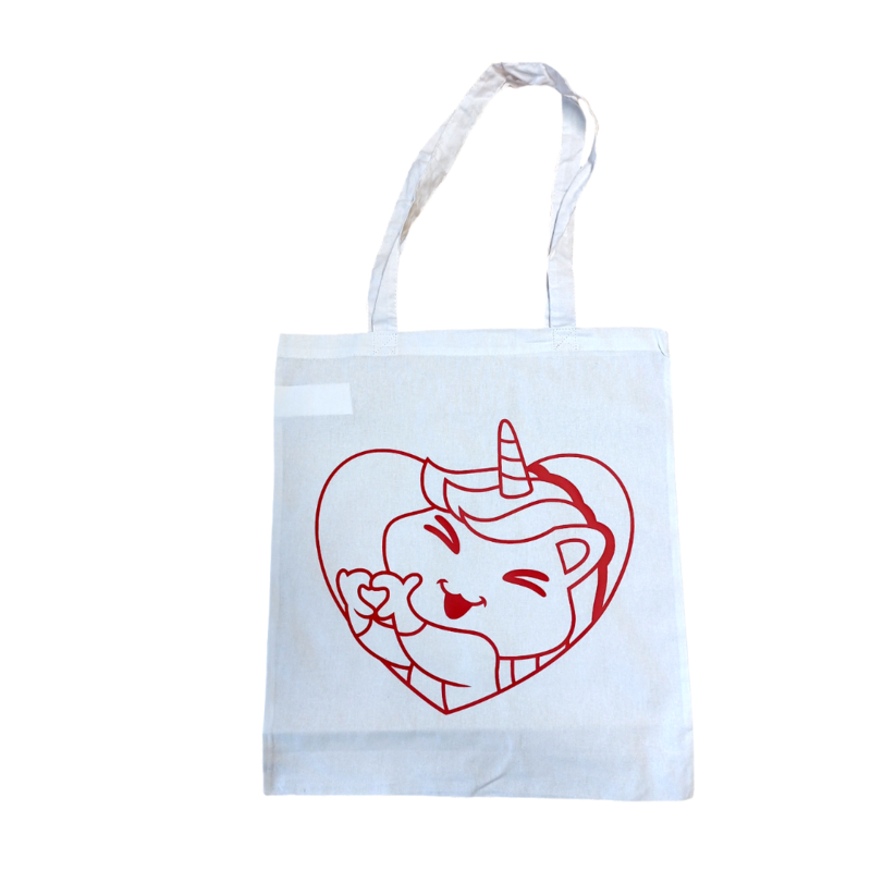Sac - Licorne style manga et coeur