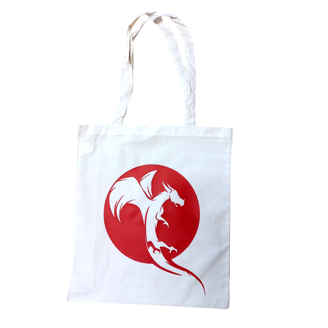 Sac - Dragon devant lune, Couleur du motif: Rouge