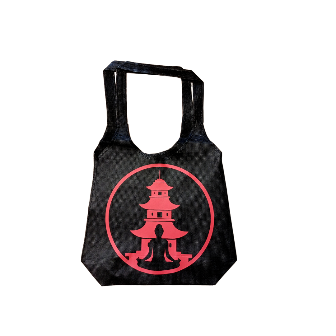 Sac - Bouddha devant temple, Couleur du motif: Rouge