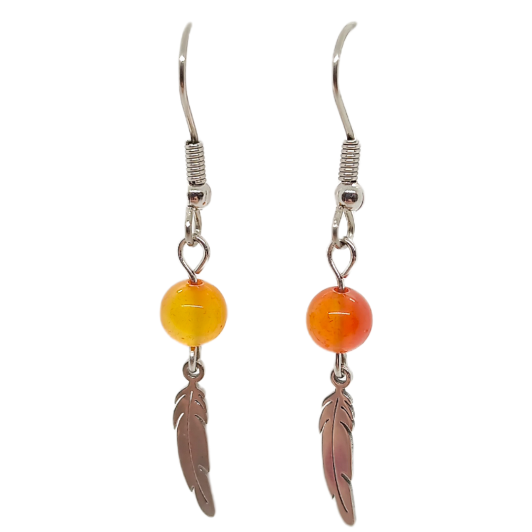 Boucles d&#39;oreilles - Cornaline