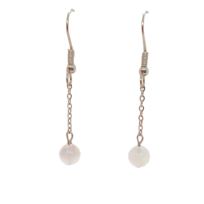 Boucles d&#39;oreilles - Quartz rose