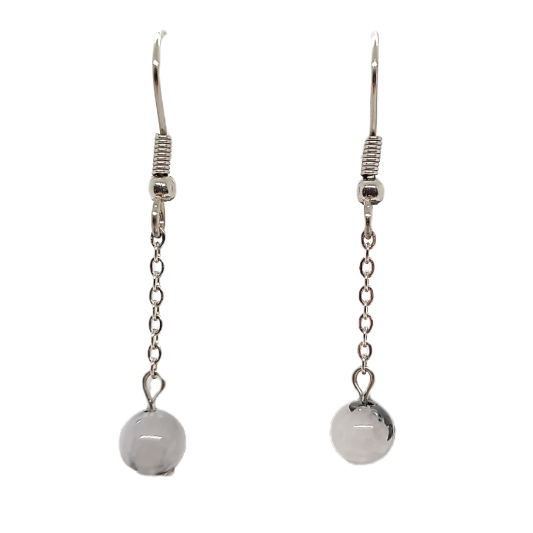 Boucles d&#39;oreilles - Quartz tourmaline