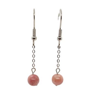 Boucles d&#39;oreilles - Rhodonite