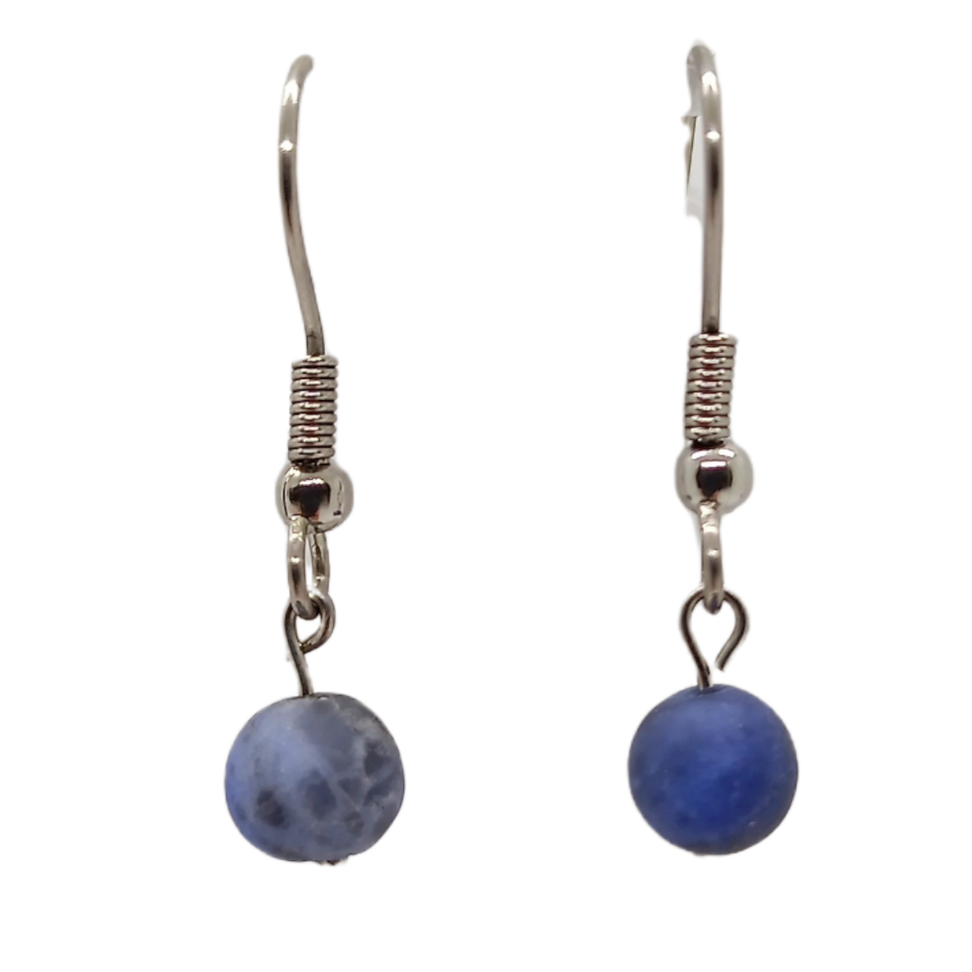 Boucles d&#39;oreilles - Sodalite mate