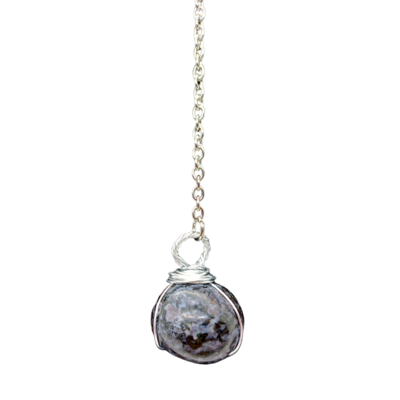 Pendule - Merlinite et Cristal de roche