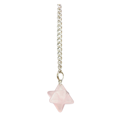 Pendule Merkabah - Quartz Rose