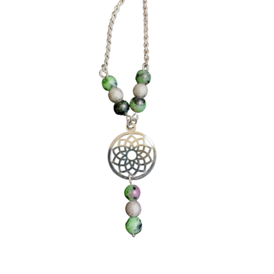 Collier - Rubis Zoïsite