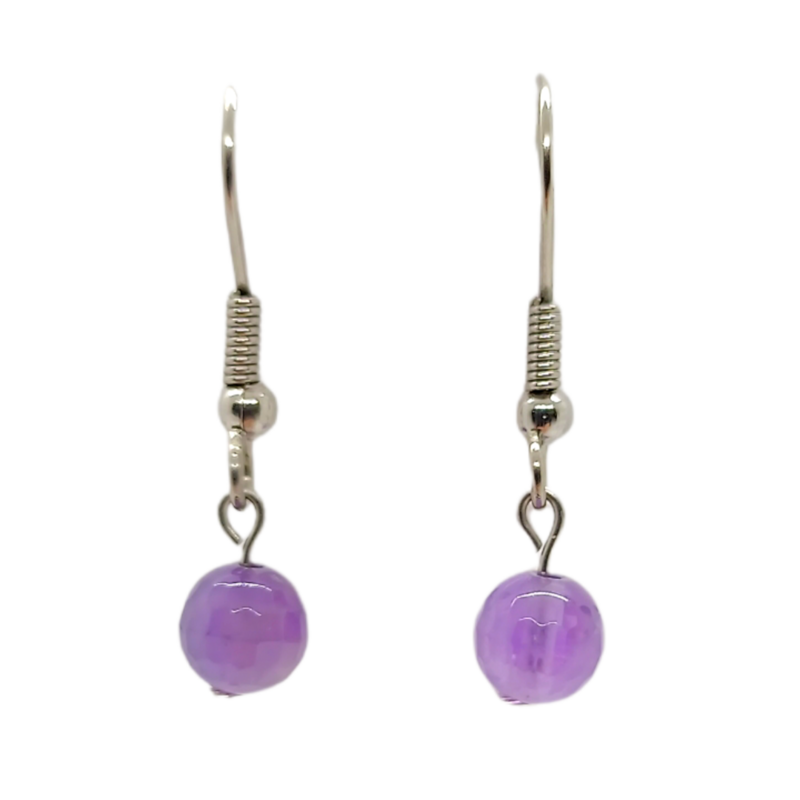 Boucles d&#39;oreilles - Améthyste facettée