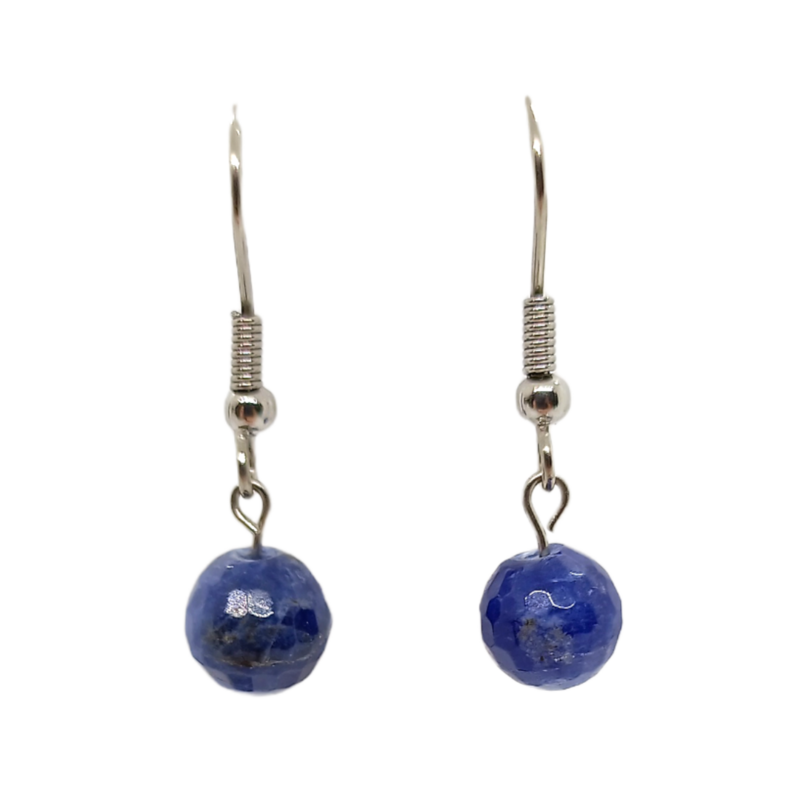 Boucles d&#39;oreilles - Sodalite facettée