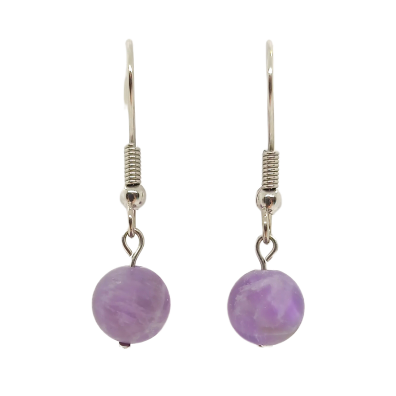 Boucles d&#39;oreilles - Améthyste matte