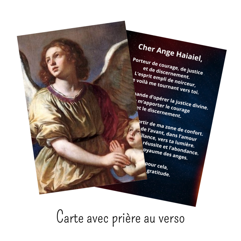 Carte de prière - Ange Haiaiel
