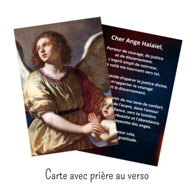Carte de prière - Ange Haiaiel
