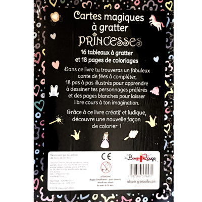 Cartes magiques à gratter - Princesses
