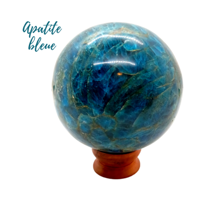 Sphère d&#39;Apatite bleue - 1676gr