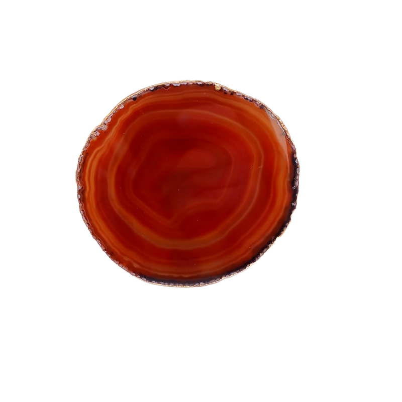 Dessous de verre - Agate teintée orange