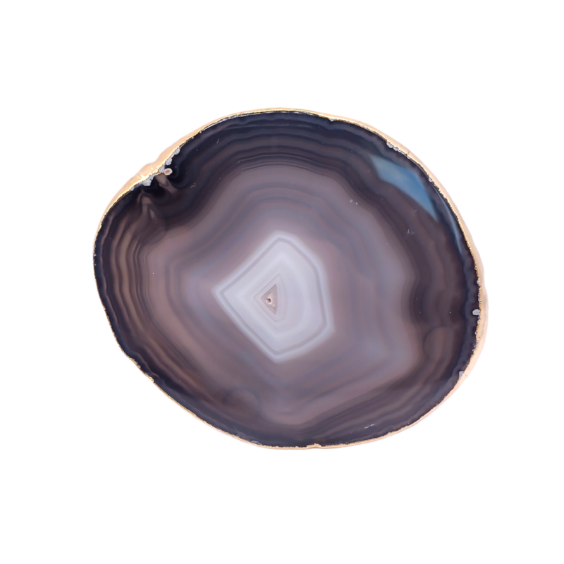 Dessous de verre - Agate teintée grise