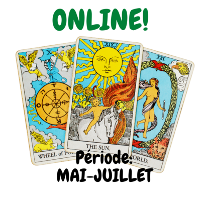 Cours complet de tarot sur 5 weekends de 2 jours EN LIGNE!